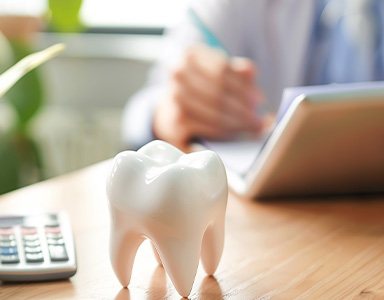 Tooth and calculator and plant