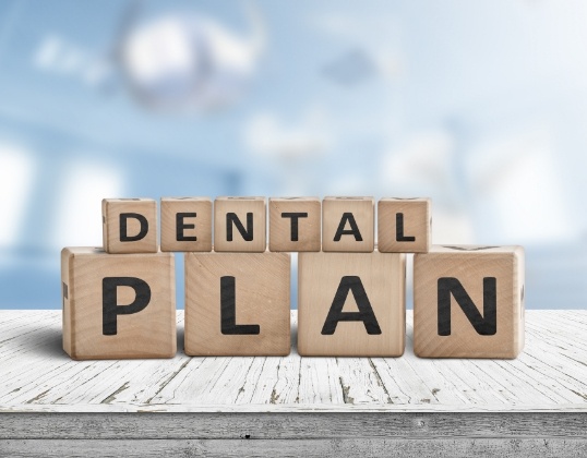Blocks spelling out Dental Plan