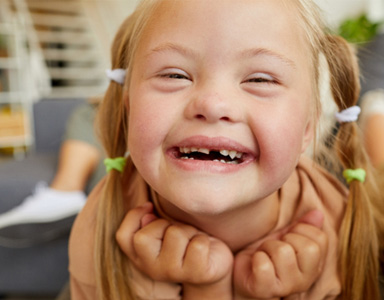 Little girl with Down syndrome 