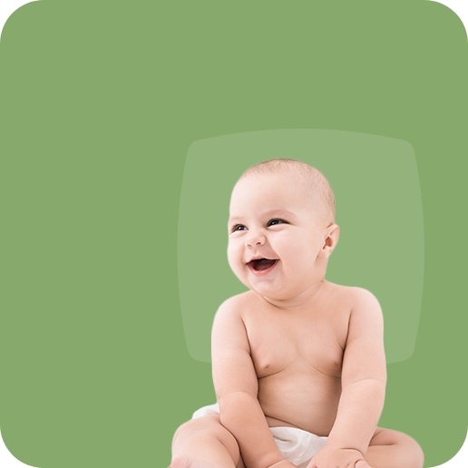 Baby smiling after dentistry for infants