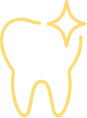 Animated tooth with sparkle