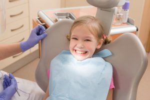 Young girl at dentist