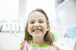 young girl smiling